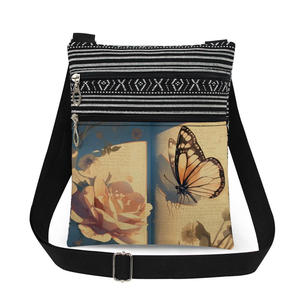 1 Stück Schmetterlingsdruck Tragetaschen Damen Schulterhandtaschen Postbote Paket 6920