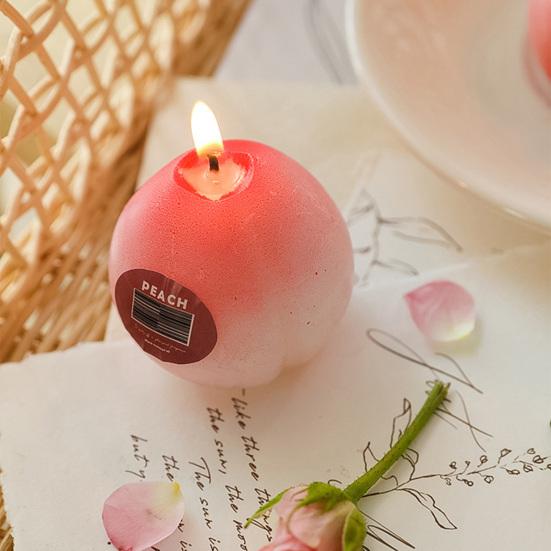 Decorative Scented Candle Innovative Banana Charming Pear Peach Fruit Wax Candle Home Decor