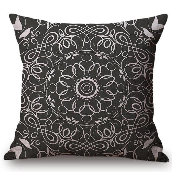 Florals Beautiful Leaf Floral Mandala Waves Stripe Paisley Geometry Prints Cotton Linen Cushion Cover Sofa Throw Pillow Case