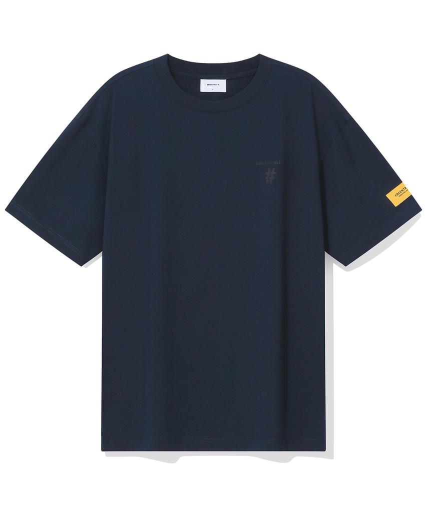 BEENTRILL Stamp Hashtag Oversized Short Sleeve T-Shirt (Charcoal)