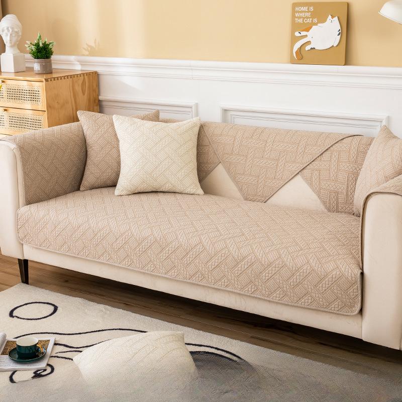Nordic Modern Minimalist Four Seasons Universal Pure Cotton Non-Slip Breathable Sofa Cover Sofa Cover Cover Cloth