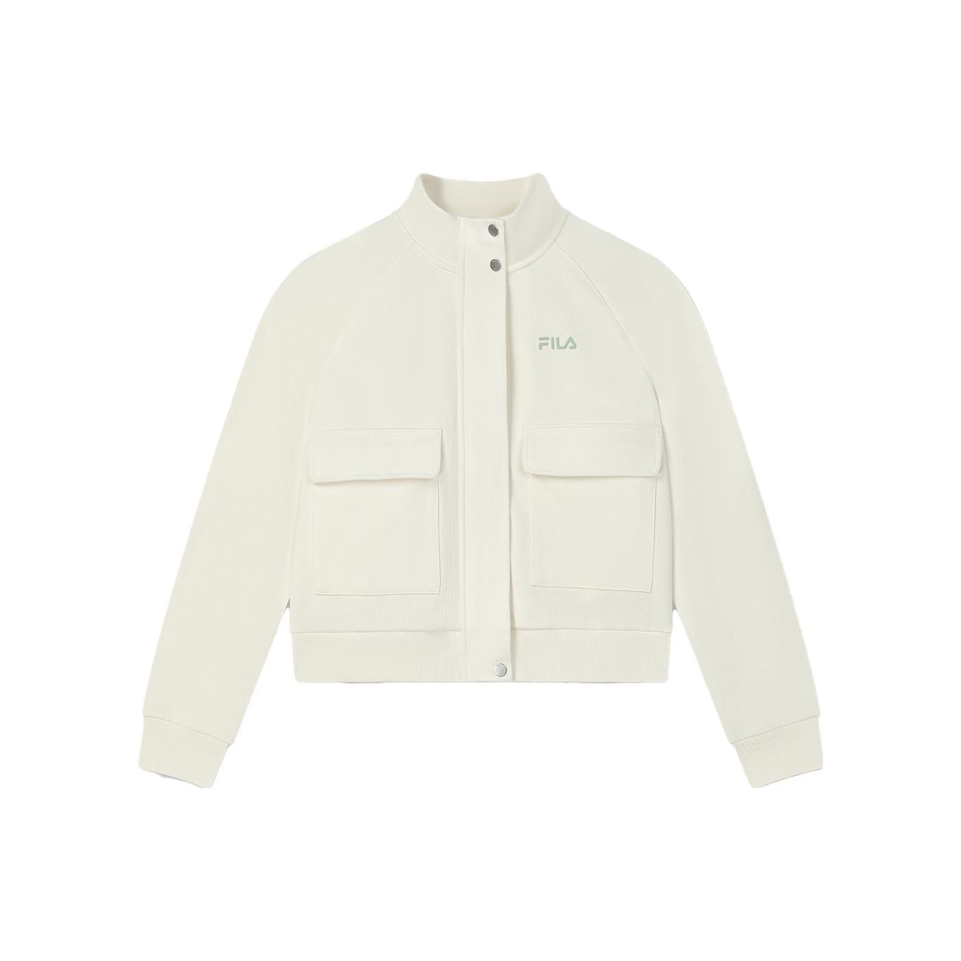 

Fila Однотонная повседневная вязаная куртка Женские куртки Керамически-белый F11W348501F-IV XL