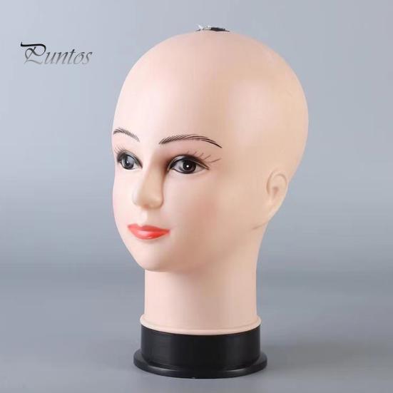 Skallet kvinnelig mannekenghode Profesjonell kosmetikk for parykkfremstilling Display Parykker Briller Luer Salon DIY Maling Display Holder