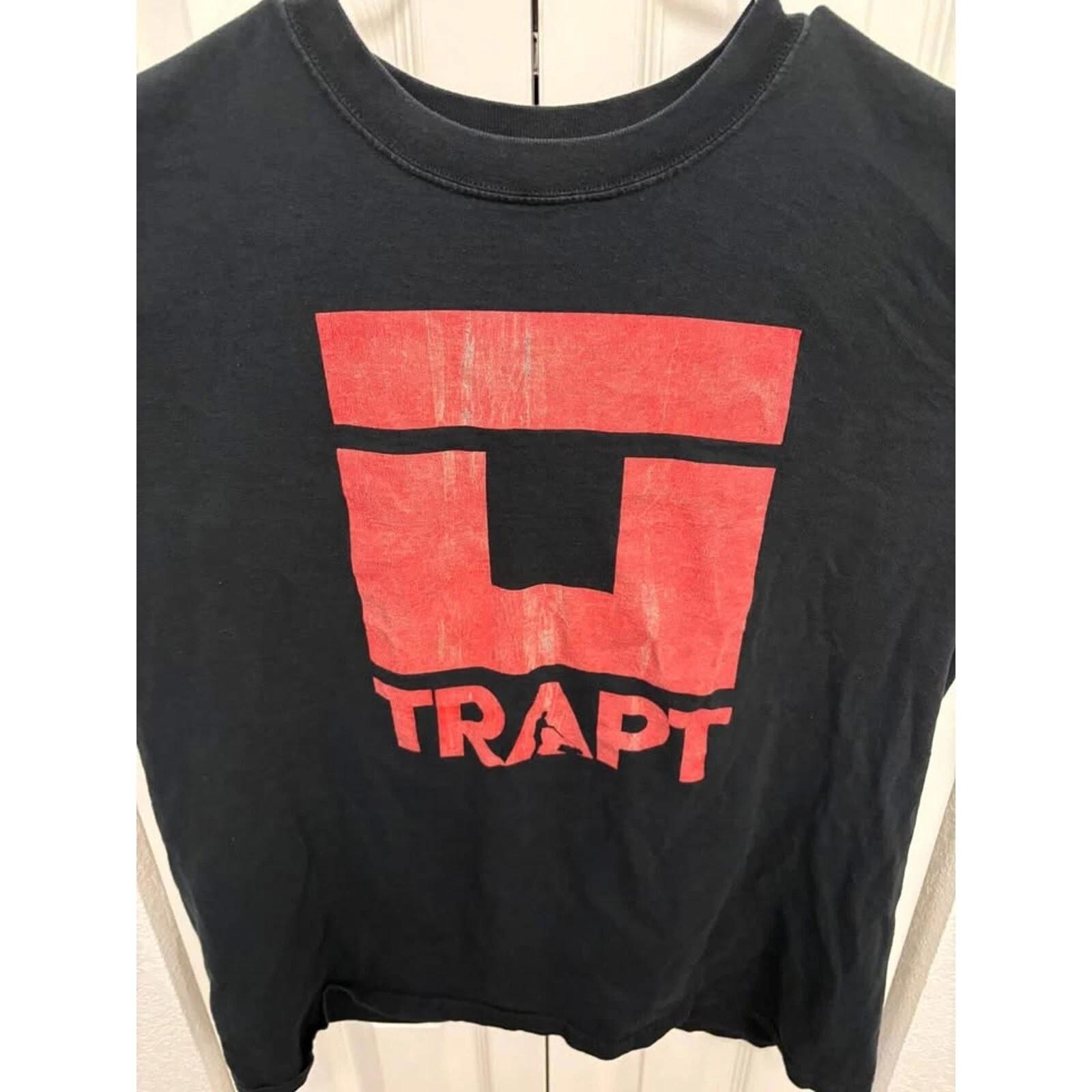Trapt Rock Band Logo Tee T-shirt Black Unisex Full Size XXL