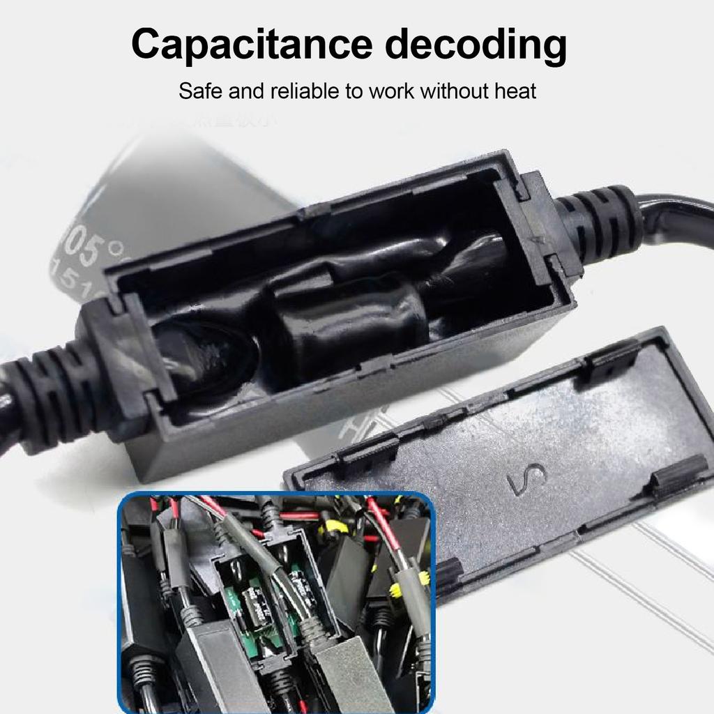 2pcs H4 LED CANbus Decoder DC 9 to 16V Plug and Play Anti Flickering LED Headlight Resistor Decoder