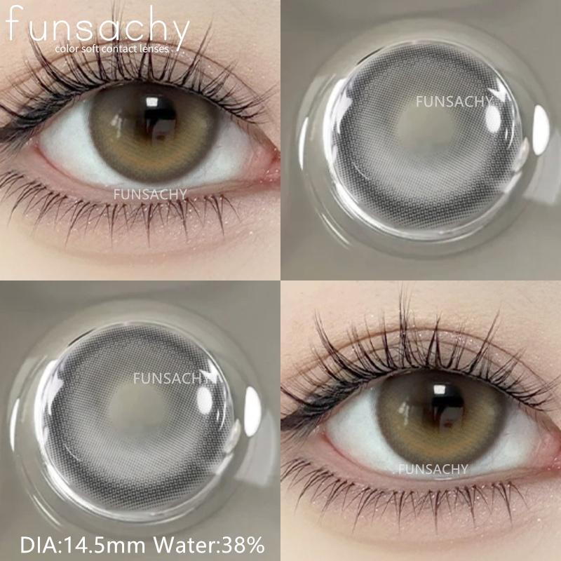 FUNSACHY 1 Paar Naturfarbige Kontaktlinsen für Augen Braune Linsen Farbige Linse Koreanische Blaue Linsen Graue Jahreslinsen Augen Make-up Linse