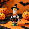 Whimsical Outdoor Decoration Halloween Mini Desk Goose Statue, Cute Small Figurine with Pumpkin Apron Statue And Wizard Hat for Home Office