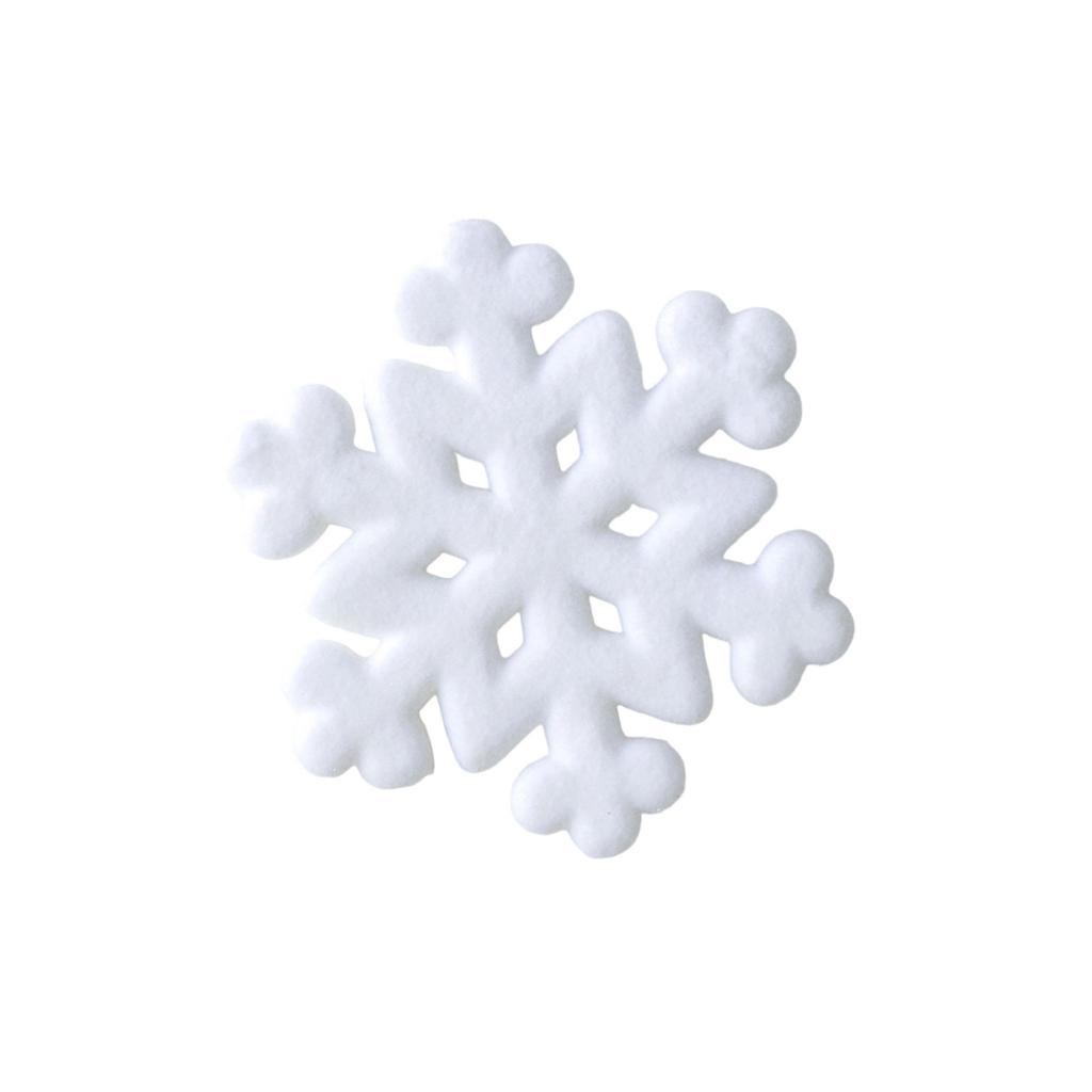Reusable Fuzzy-Coated Snow Crystalloid Ornament for Christmas Tree Top Hearth Living Space Adornment