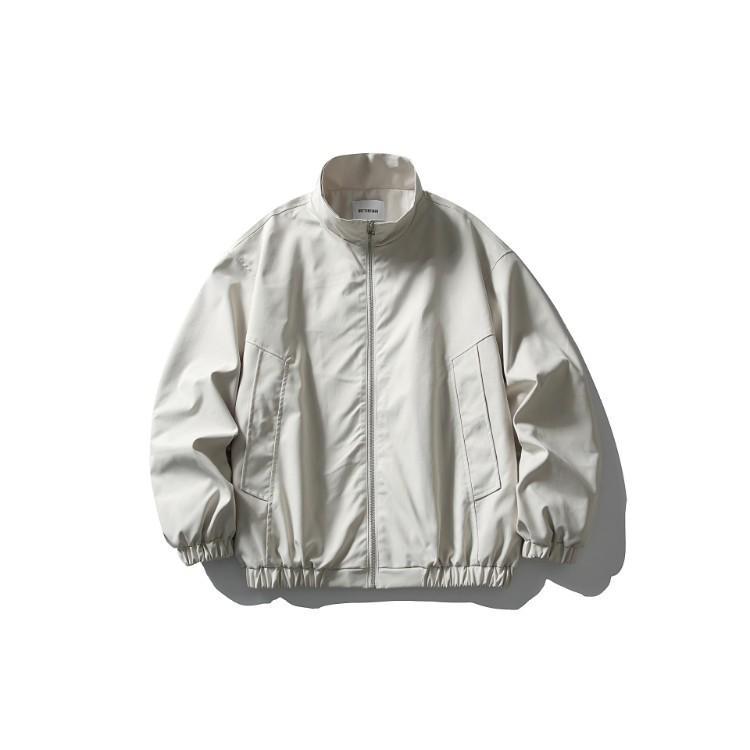 QIYOU 2026 Spring Japanese Retro Casual Stand Collar Workwear Jacket