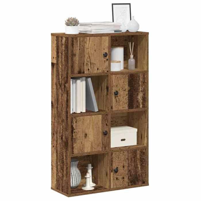 VidaXL Bibliothèque vieux bois 60x24x101,5 cm bois d'ingénierie, étagère à livres, support de rangement, support à livres, 860398