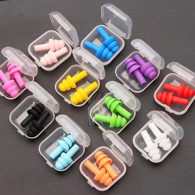 Soft Silicone Ear Plug Ear Protection Sleeping Travel Anti-Noise Earplugs Waterproof Swim Earplugs for Adult Children Swimmers