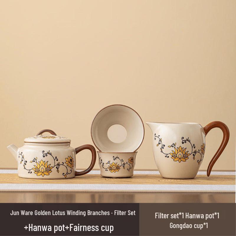 Elegant Ru Kiln Tea Ceremony Set
