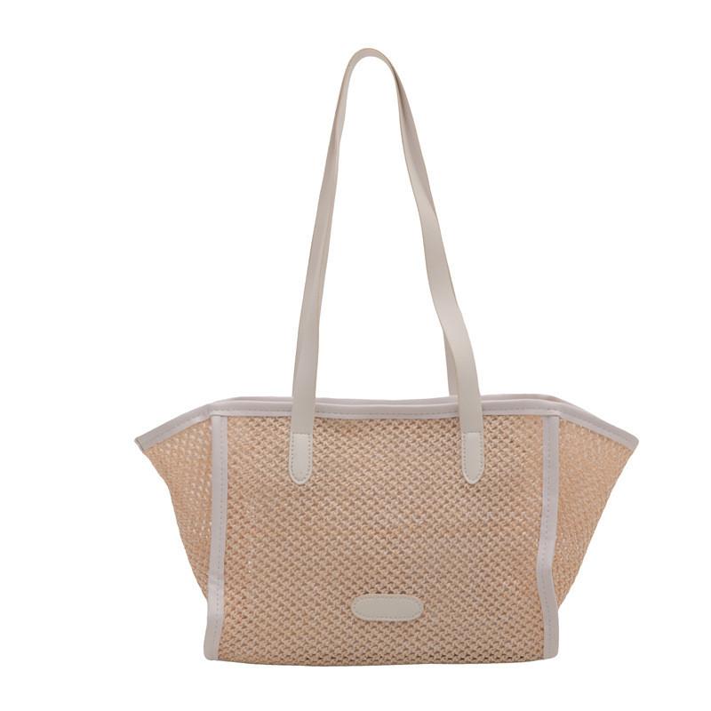 Fashionable Big Size Women's Woven Tote Bag With Chic Design For Daily Use