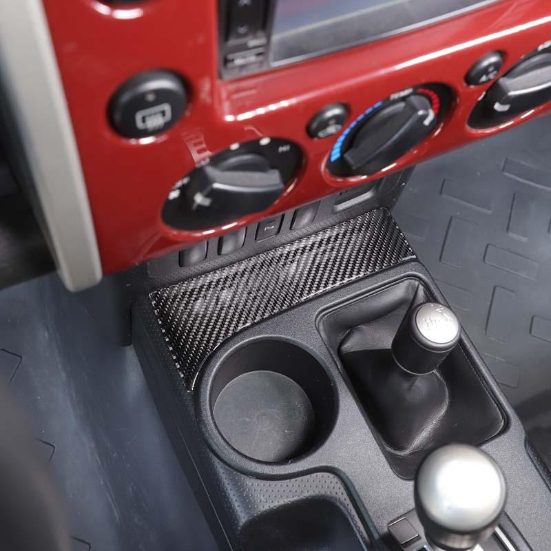 For Toyota FJ Cruiser 2007- Soft Carbon Fiber Car Central Control Panel Stickers Car Interior Accessories