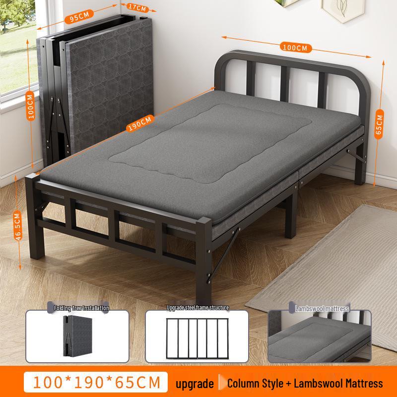 Portable Folding Recliner: Multi-Functional Single Bed for Home, Office, or Camping