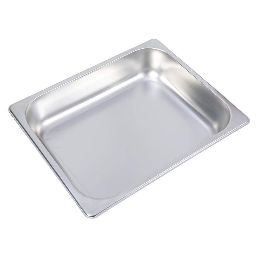 Sturdy Stainless Steel Buffet Serving Trays With Clear Roll Top Covers for Restaurant Kitchen Party Food Display