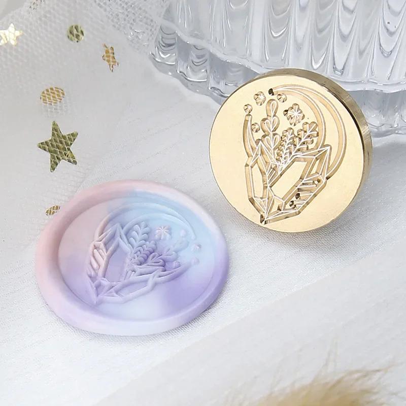 Wax Seal Stamp Moon Stars Vintage Sealing Stamp Head For Cards Craft Envelopes Wedding Wax Lacquer for Seals Scrapbooking