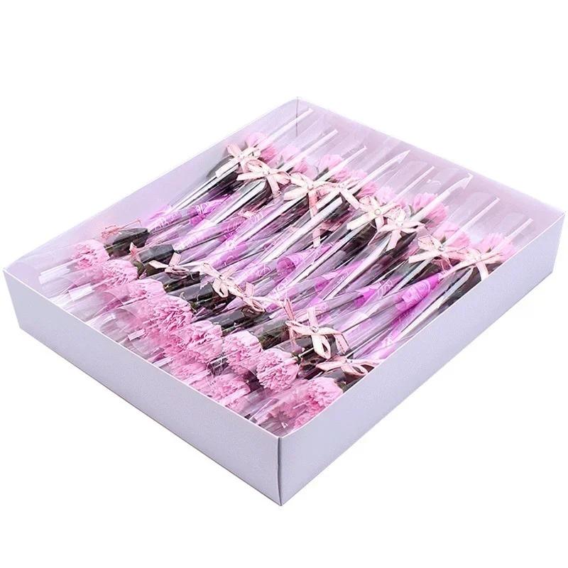 8 szt./partia Sztuczne Goździki Kąpielowe Kwiaty Mydlane Prezent na Dzień Matki Dekoracja Imprezowa Prezent na Walentynki