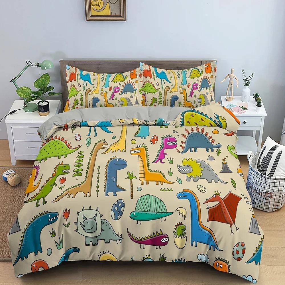 Cartoon Pattern Duvet  Quilt Cover For Children Bedroom Bedding Set Luxury Cozy Bedclothes Home Textile King Queen Full