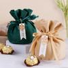 10Pcs Velvety Cloth Drawstring Bag Wedding Gift Wrapping Pouches Birthday Party Treat Bag For Candy Chocolate Jewelry