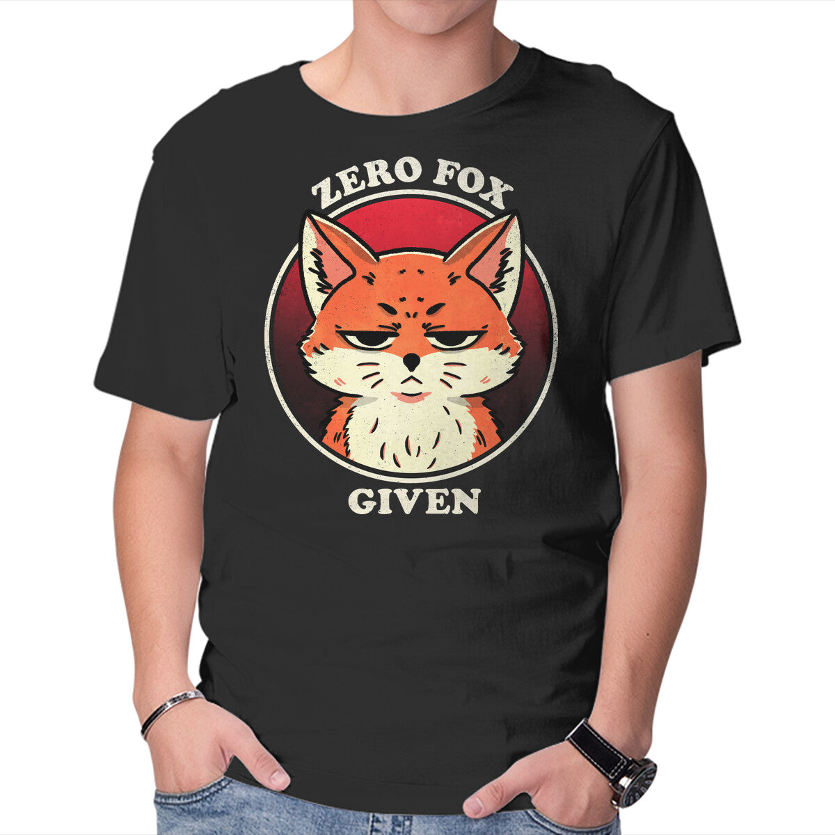 Unisex Crew Neck T-Shirt Do Not Give A Fox Graphic Short Sleeve Casual Tee XL