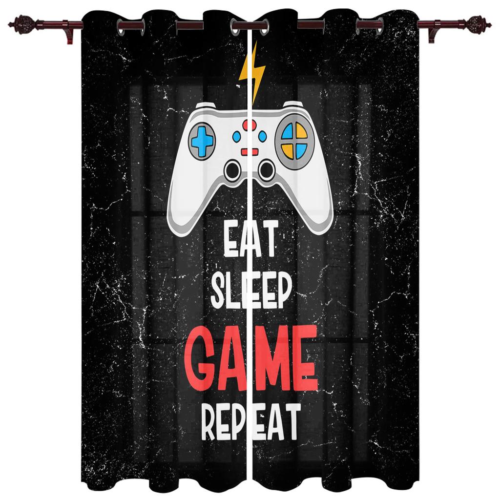 Video Game Art Handle Decoration Window Curtain for Living Room Bedroom Drapes Home Decor Kitchen Blinds Curtains