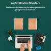 STOBOK A5 Index Divider Set of Paper Divider for Office x inches 6-Hole Cards, 2, Colorful, Plastic, Binders, Stationery, Supplies, Approx. 8.3 5.8