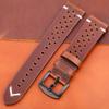 New Breathable Genuine Leather Quick Release Watch Strap 18mm-24mm Cowhide Band Available Black Green Brown Yellow Unisex Watchbands