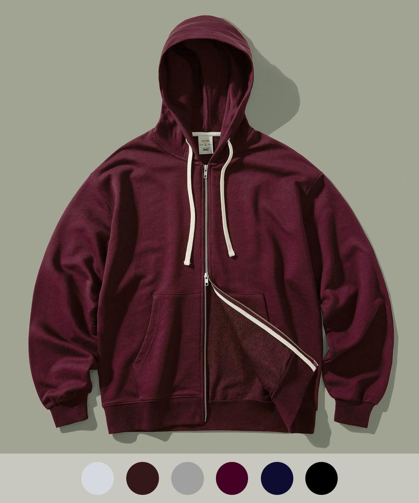 Fp142 Flow Tender Two-Way Zip-Up Hoodie Burgundy Khhd1440