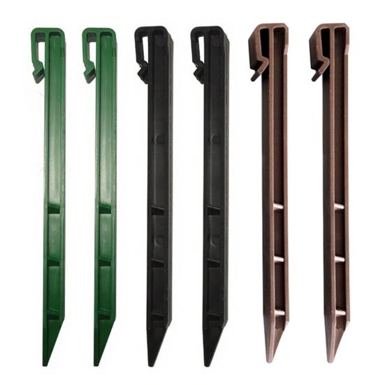 10Pcs Landscape Edging Garden Stakes Plastic Landscaping Anchoring Spikes Heavy Duty Edging Border Ground Stakes for Garden Netting Terrace Board