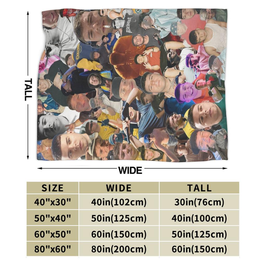 Rapper Quevedo Graphic Warm Blanket Picnic Plush Bedding Throws Graphic Couch Chair Flannel Bedspread Sofa Bed Cover