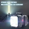 Double Head Handheld Searchlight 4000mAh USB Rechargeable LED Super Bright Flashlight 1200LM High Power Floodlight For Fishing C