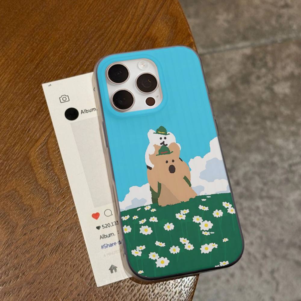 Популярный Чехол для Телефона с Вырезом Персонажа D-Dinotaeng Для iPhone 11 12 13 14 15 16 17 Pro Max PLUS Pro Волна Гофрированный Силиконовый Чехол iPhone 12pro max