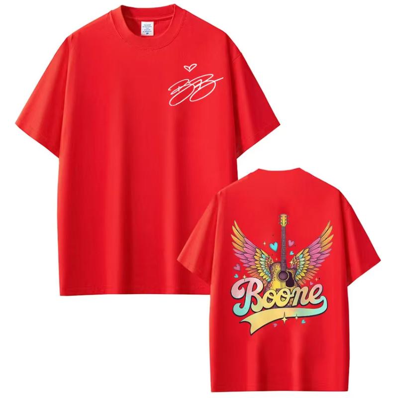 

Benson Boone America Heart Tour 2025 Принтованные футболки Мужские Женские Модные Свободные Футболки Летние С короткими рукавами Хлопковые Повседневные Футболки Топы 4XL