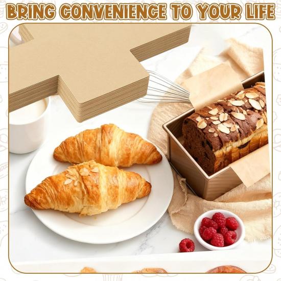 100Pcs Brown Baking Paper, Mini Bread Loaf Pan Liners Loaf Pan Parchment Liners Bread Pan Parchment Supplies, Non-Stick Disposable Greaseproof Baking