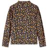 Children's Shirt with Navy Blue Floral Print Band Collar 5 Sizes Available