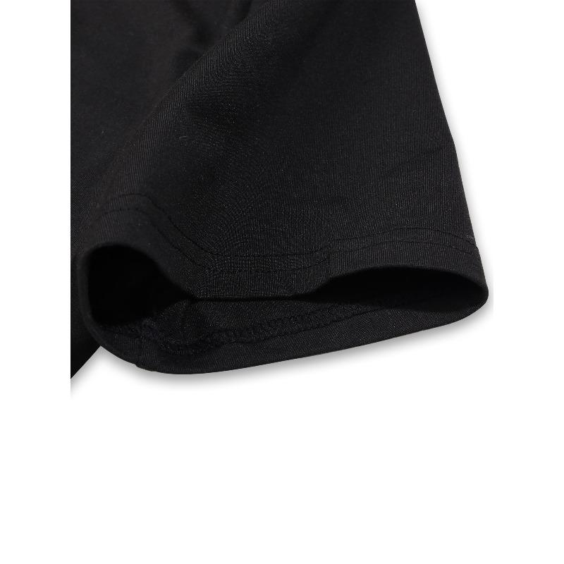 European Size 'FAITH OVER FEAR' - Men's Front Printed Short-sleeved T-shirt - Comfortable & Breathable Casual Tops for Summer, Spring & Fall