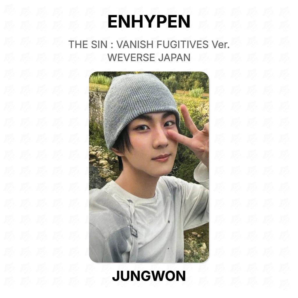 ENHYPEN DIE SÜNDE : VANISH FUGITIVES Version. WEVERSE JAPAN Offizielle Fotokarte