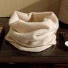 Men's 100% Pure Cashmere Knitted Neck Warmer - Autumn/Winter Style with Rolled Edge for Added Warmth and Comfort