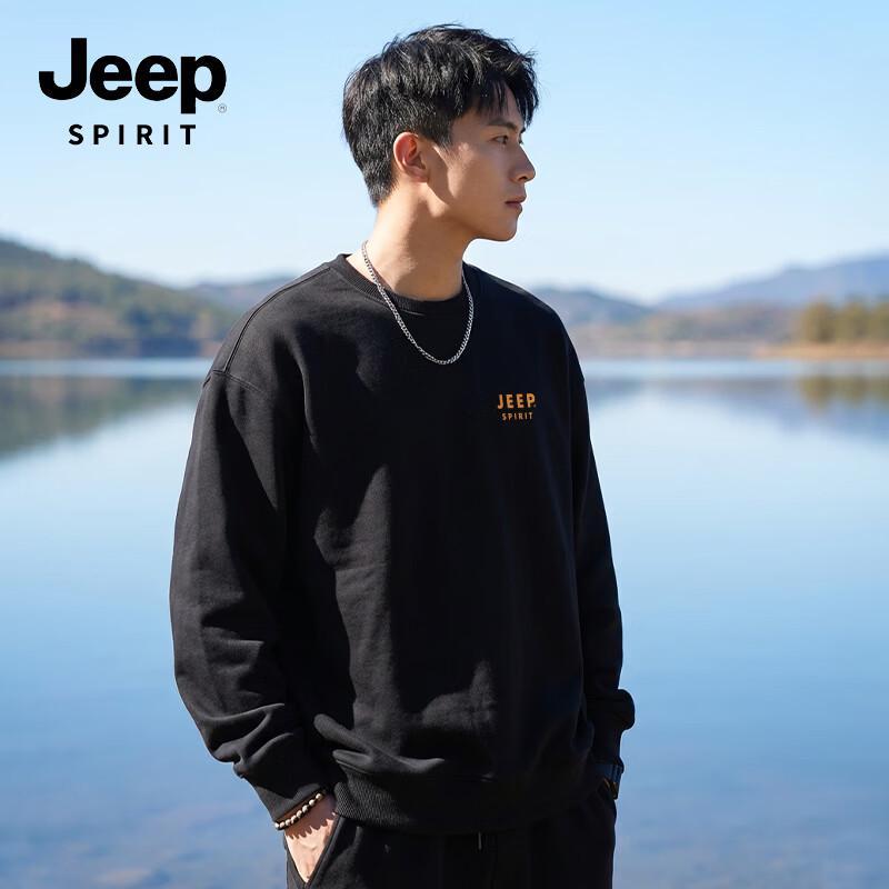 Мужская свободная толстовка JEEP SPIRIT с круглым вырезом и надписью 2XL