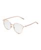 Heonteoaiweeo [Woman] Round Titanium Combination Sunglasses - Clear Peach Htb11