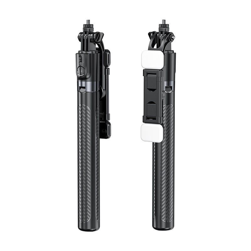 Universal Bluetooth Selfie Stick Tripod - Portable Telescopic Pole for Travel and Live Broadcasts.