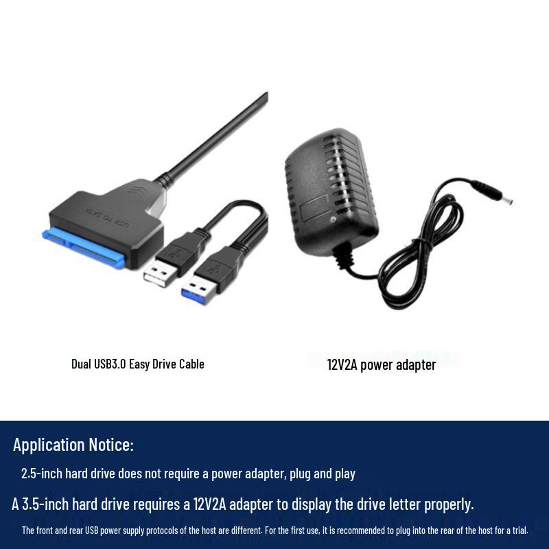 USB 3.0 To SATA Adapter Cable for 2.5/3.5 Inch HDD/SSD