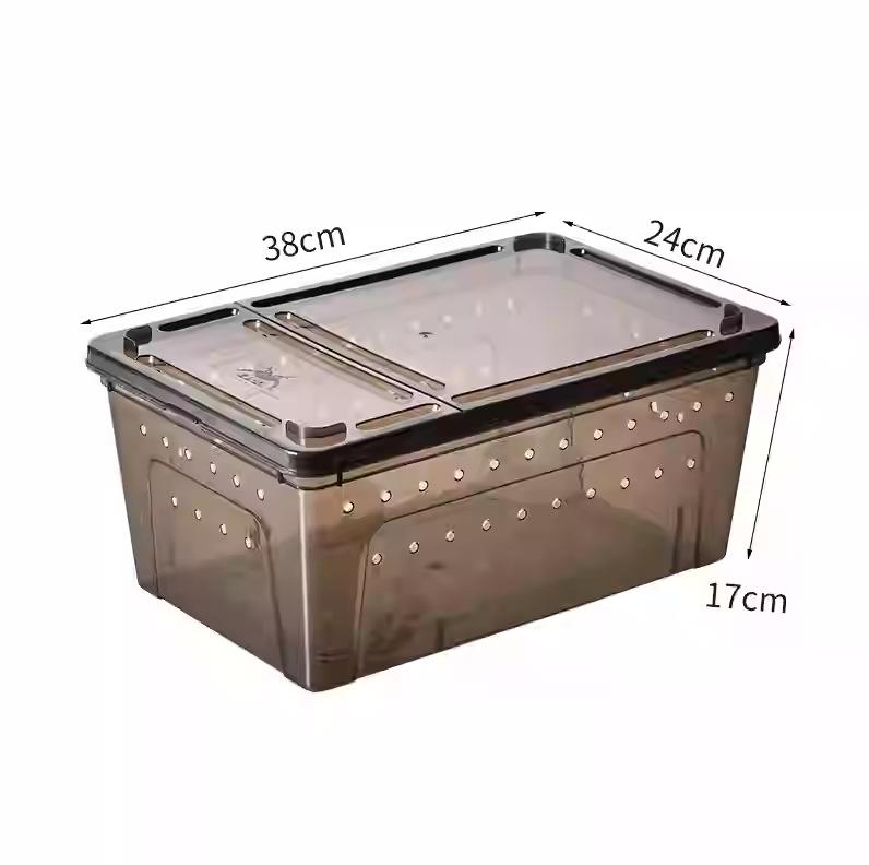 Reptile Habitat Tank for Silkworms, Spiders, Frogs, Snakes, Lizards, Snails, Insects, and Turtles