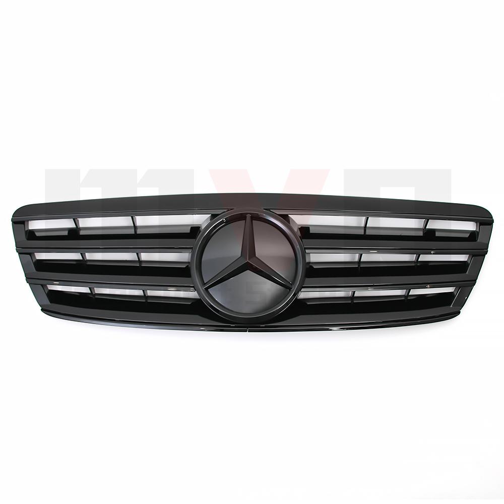 Glänzende Schwarze Sport-Style Rennkühlergrill Mit 3D ABS Stern Emblem Logo Für Mercedes Benz C-Klasse W203 2001-2007 C200 C280 C320 C350 c6