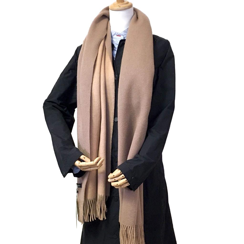 Gruby szal ze skóry jagnięcej dla kobiet Mleczny [NOWE KOLORY] (Herbata odwracalna)