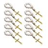 10Pieces Stretchable Bracelet Cross Pendant Bracelet Fashion Accessory Religious Beads Bracelet Wrist Jewelry for Daily