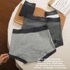 Girls Spring and Autumn Pure Cotton Antibacterial No Trace Breathable Hip Hip Mid Waist Triangle Briefs