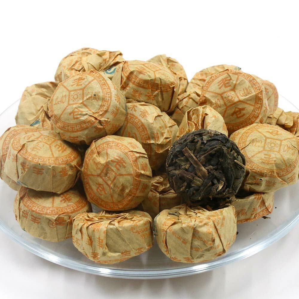 Laocang Mini Raw Pu er Tuocha Glutinous Rice Aroma Sheng Puer Tea Cake 100g/3.52oz