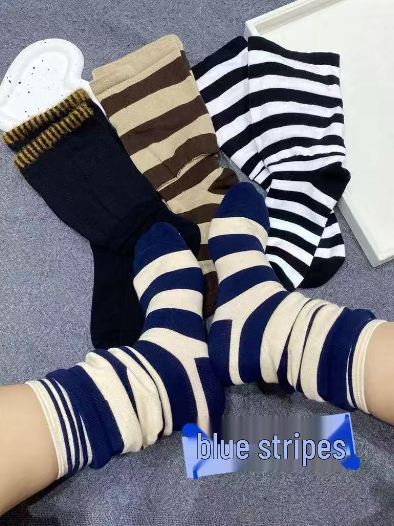 High-end Appeal: Claret Red with Stripes, Features a Stylish Fake Two-piece Design and Scrunch Socks. The More You Look, the More You'll Love It!